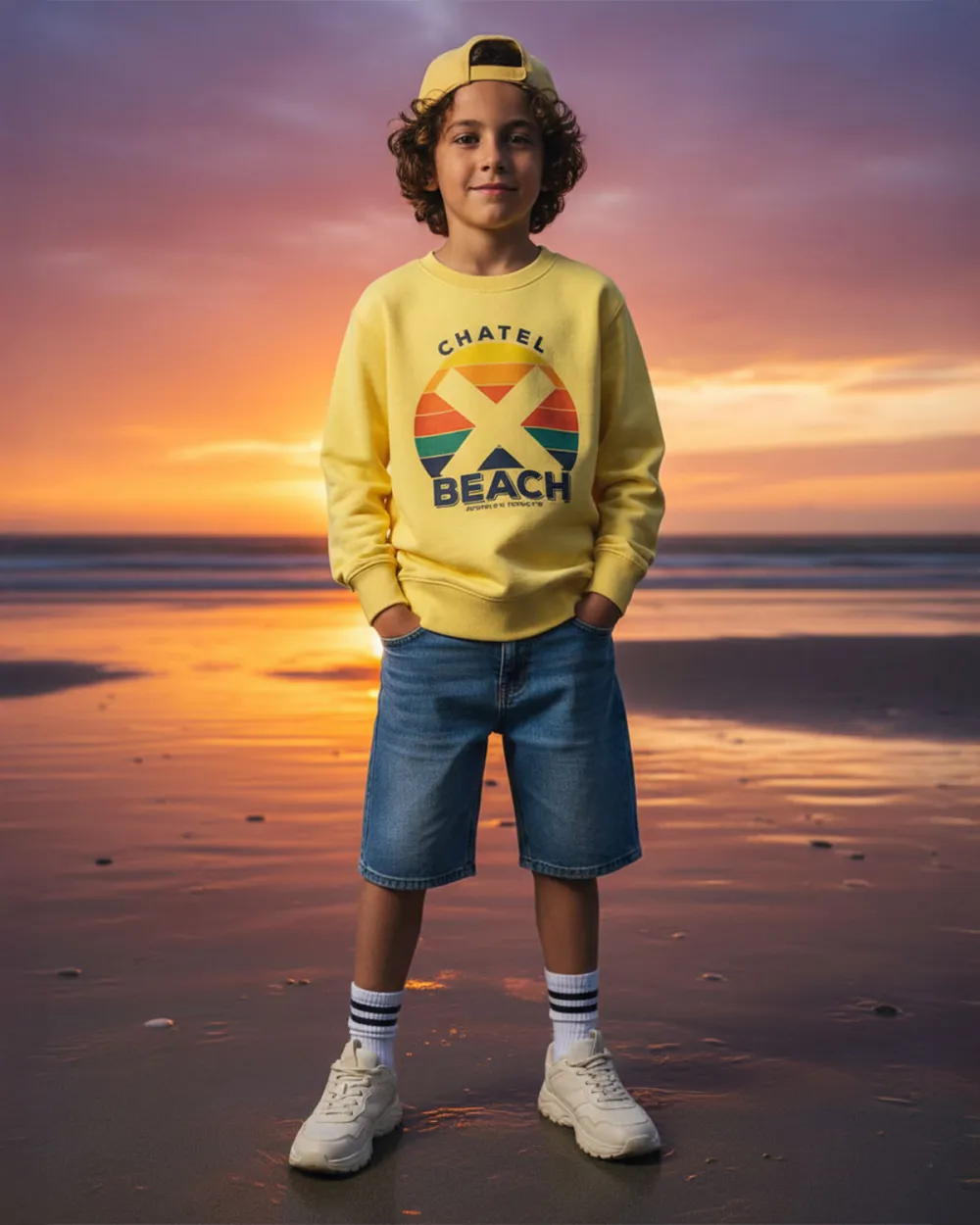 Sweat Enfant Col Rond "Sunset Classic"