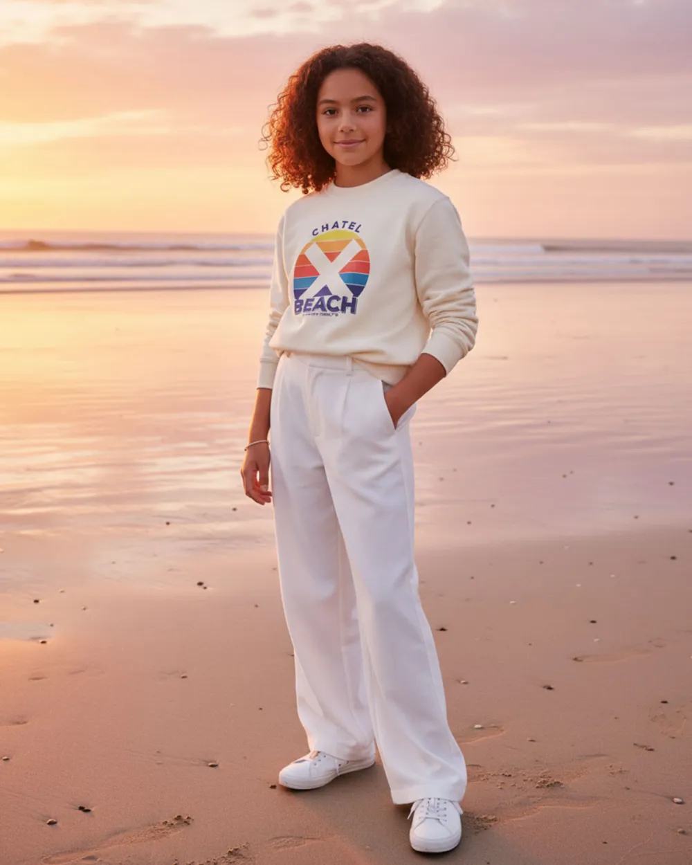 Sweat Enfant Col Rond "Sunset Classic"
