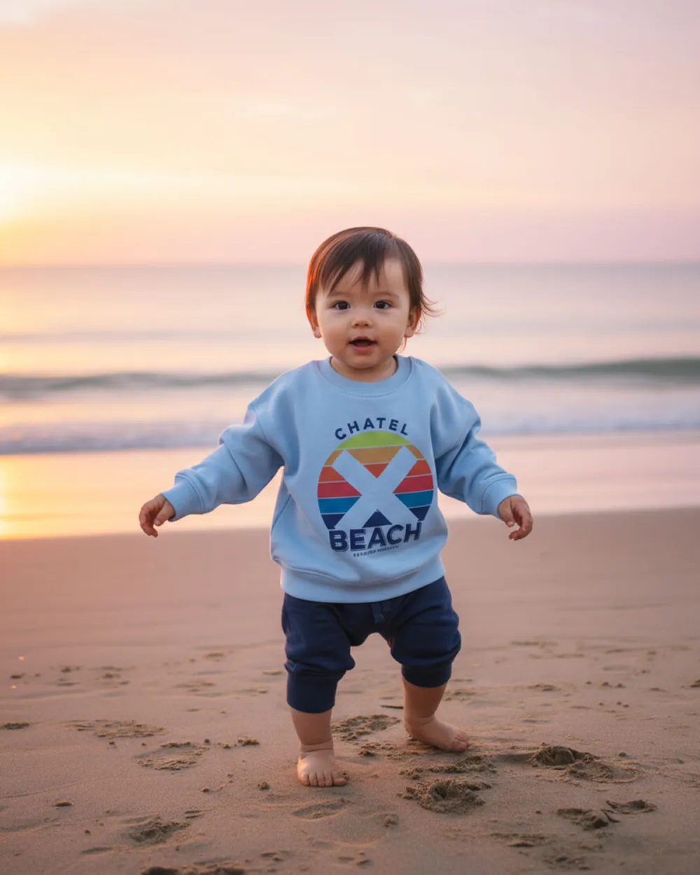 Sweat Bébé "Sunset" Col Rond