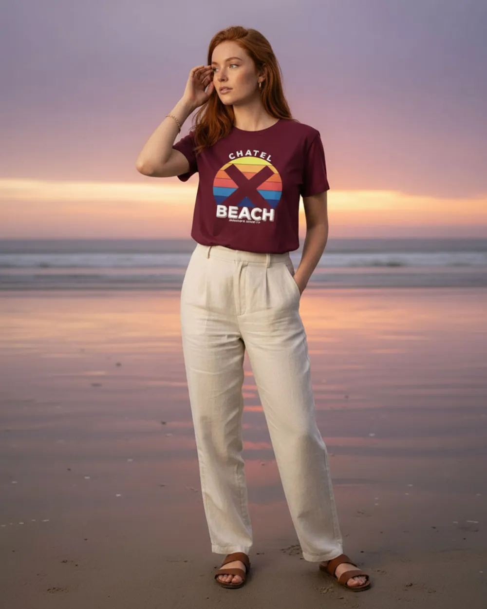 T-Shirt Femme "Sunset Bold"