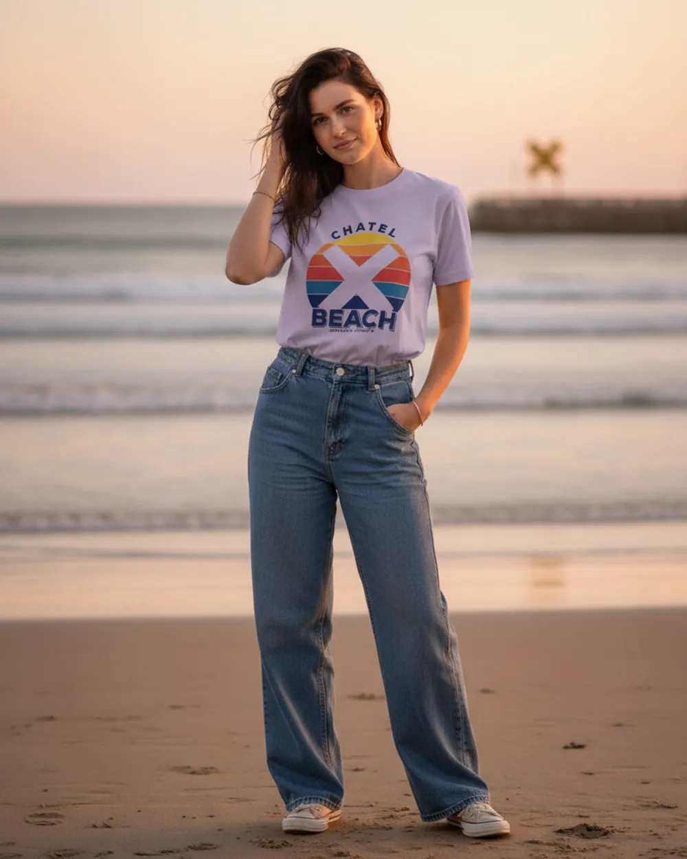 T-Shirt Femme "Sunset Classic"