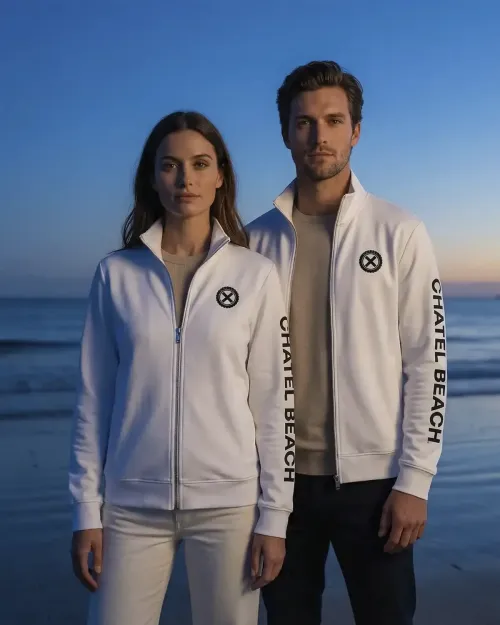 Veste zippée Col Montant "Signature Noire"