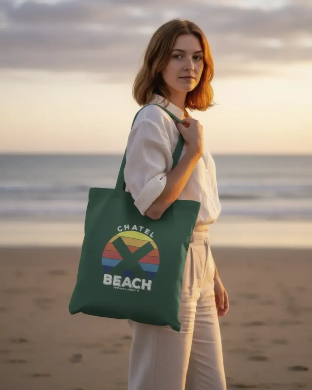 Light Tote Bag "Sunset Bold"
