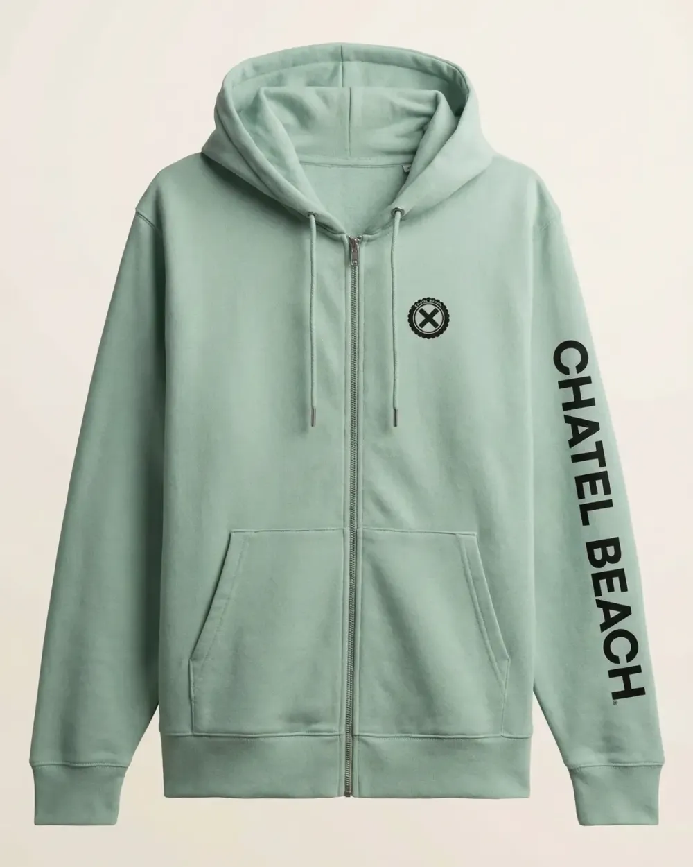 Veste Zippée Signature Noire 2.0 | Chatel Beach