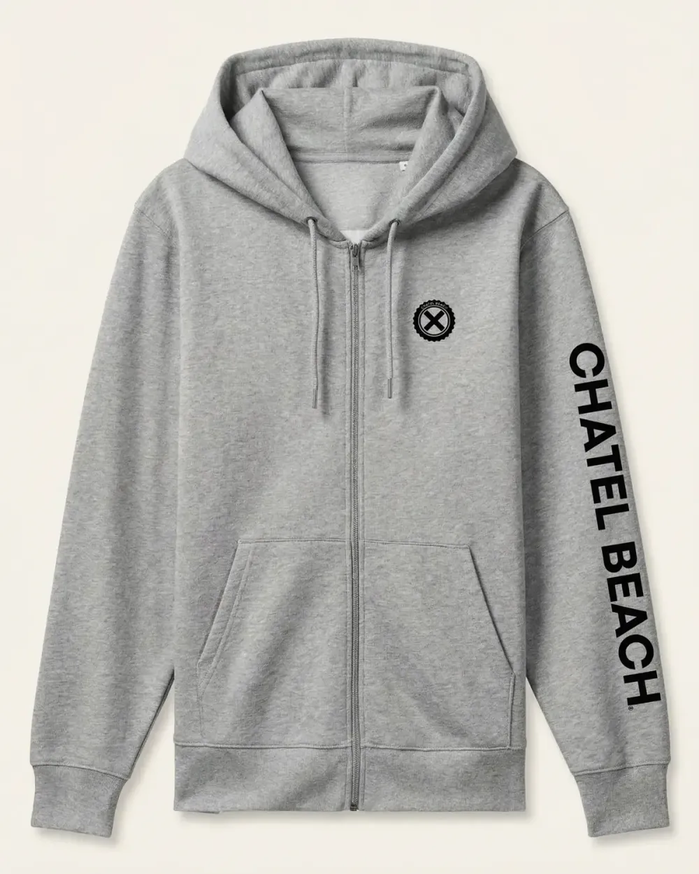 Veste Zippée Signature Noire 2.0 | Chatel Beach