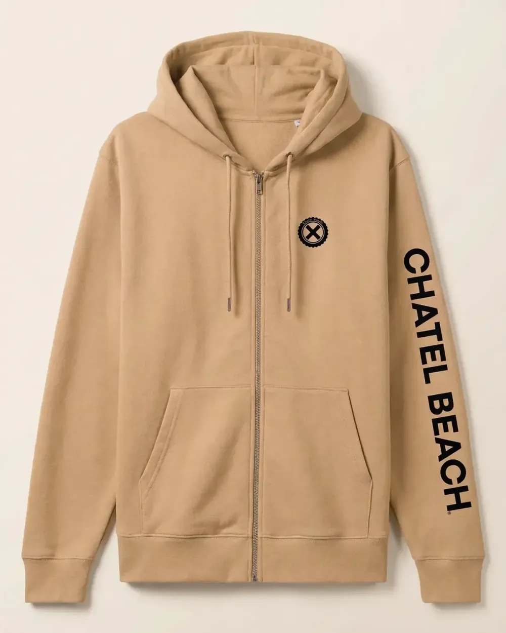 Veste Zippée Signature Noire 2.0 | Chatel Beach