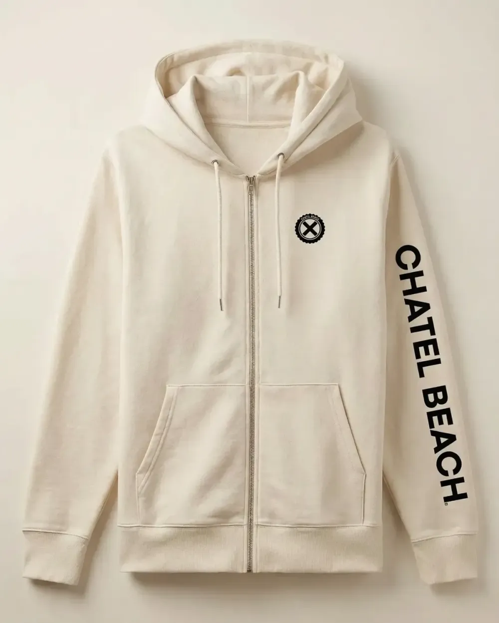 Veste Zippée Signature Noire 2.0 | Chatel Beach