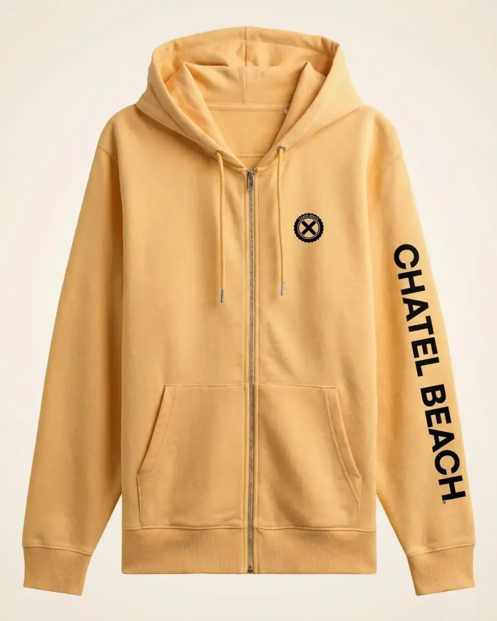 Veste Zippée Signature Noire 2.0 | Chatel Beach