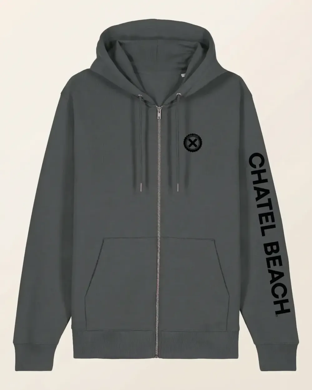 Veste Zippée Signature Noire 2.0 | Chatel Beach