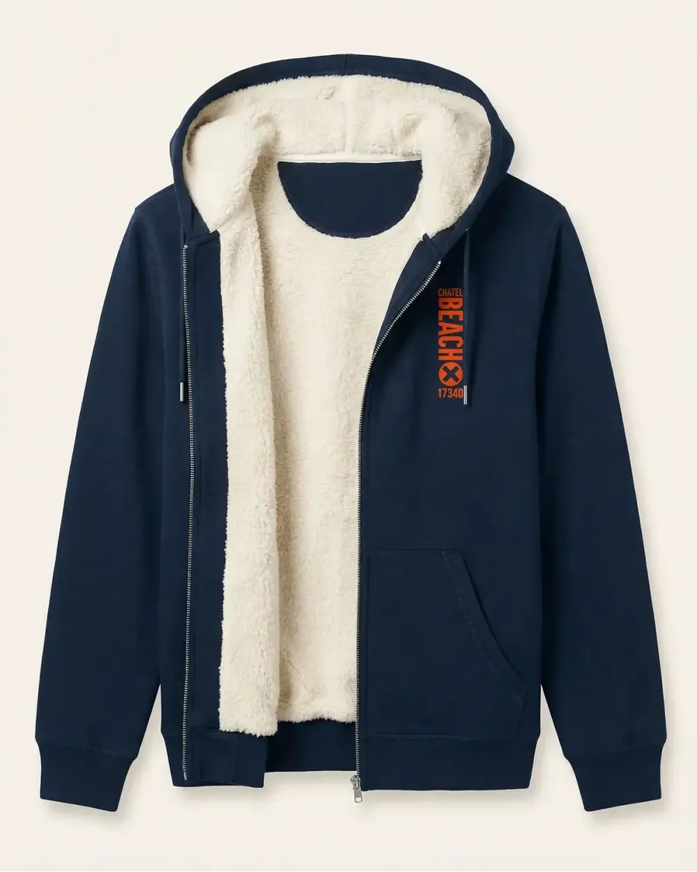 Veste Zippée Sherpa "Vertical" Feutrine