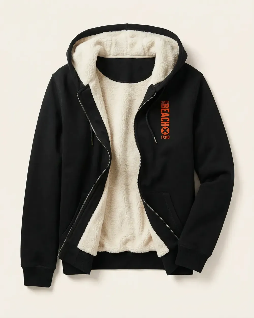 Veste Zippée Sherpa "Vertical" Feutrine