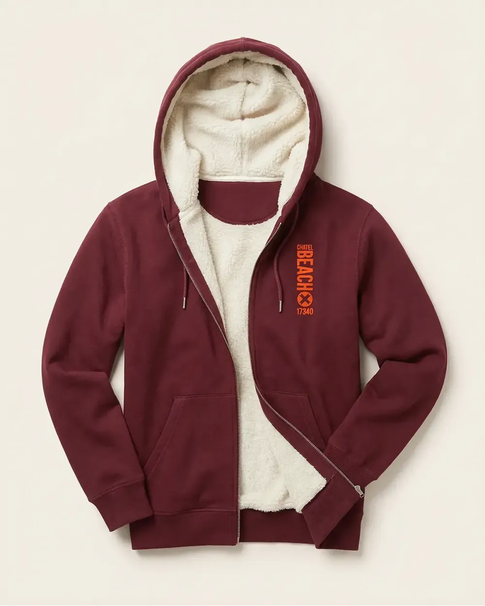 Veste Zippée Sherpa "Vertical" Feutrine