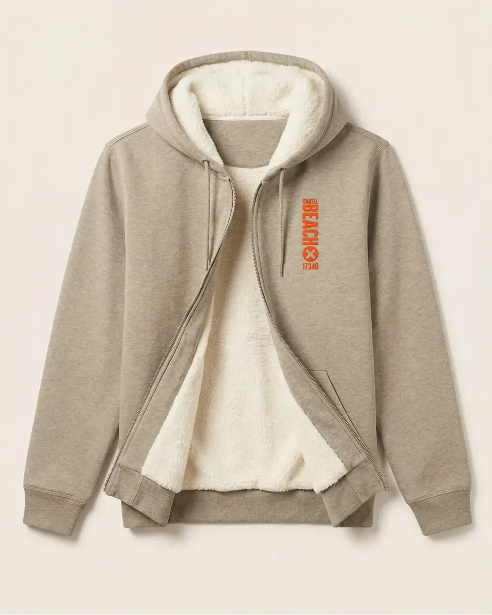 Veste Zippée Sherpa "Vertical" Feutrine