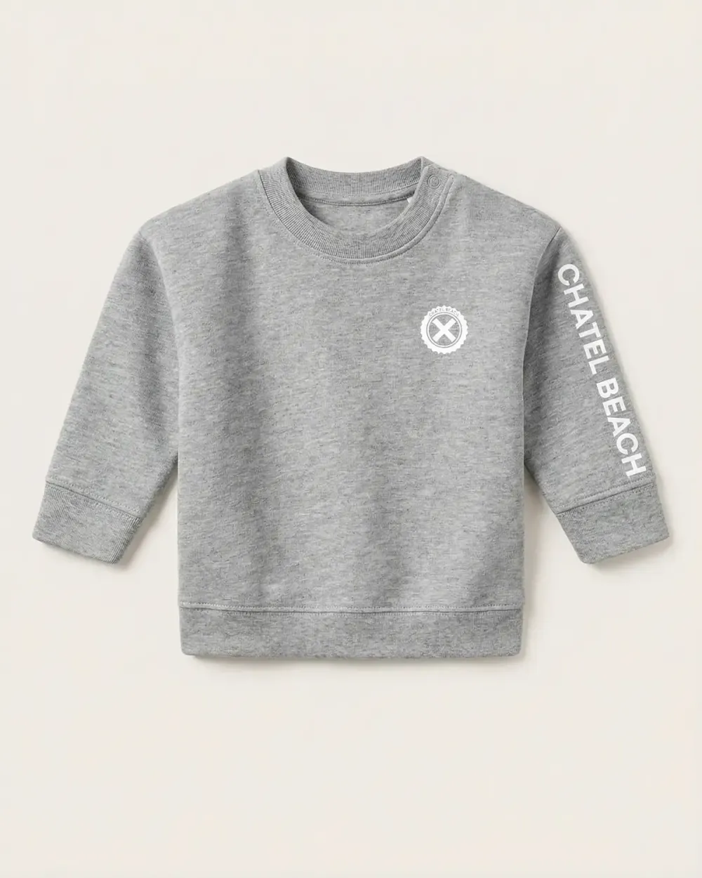 Sweat Bébé Col Rond "Signature Blanche"