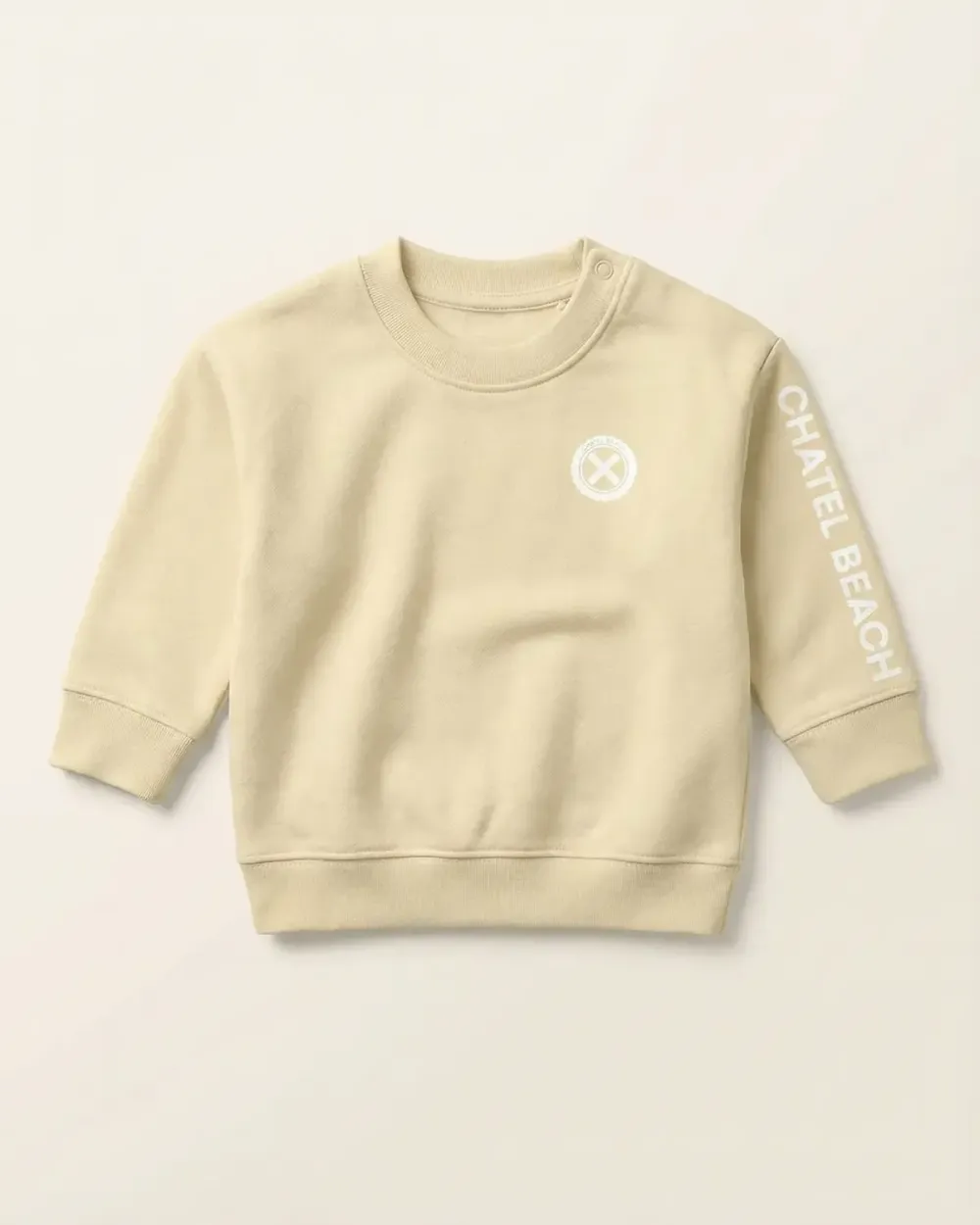 Sweat Bébé Col Rond "Signature Blanche"