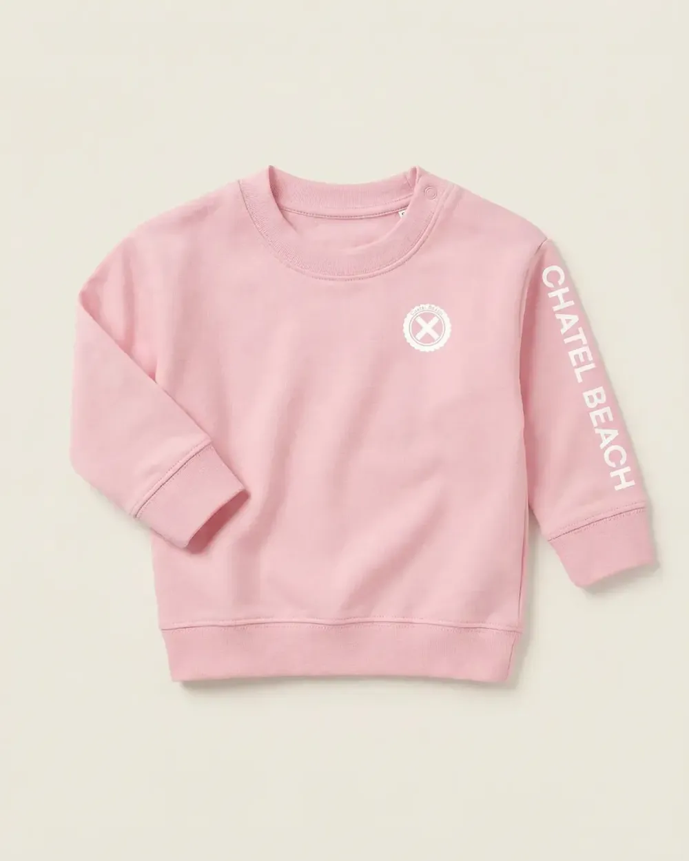 Sweat Bébé Col Rond "Signature Blanche"