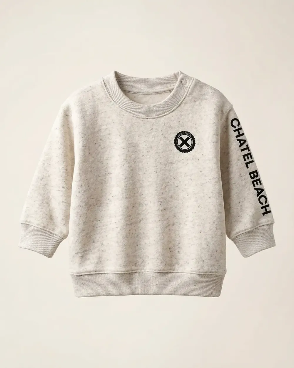 Sweat Bébé Col Rond "Signature Noire"