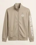 Veste zippée Col Montant "Signature Blanche"