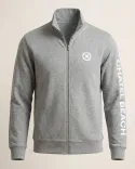Veste zippée Col Montant "Signature Blanche"