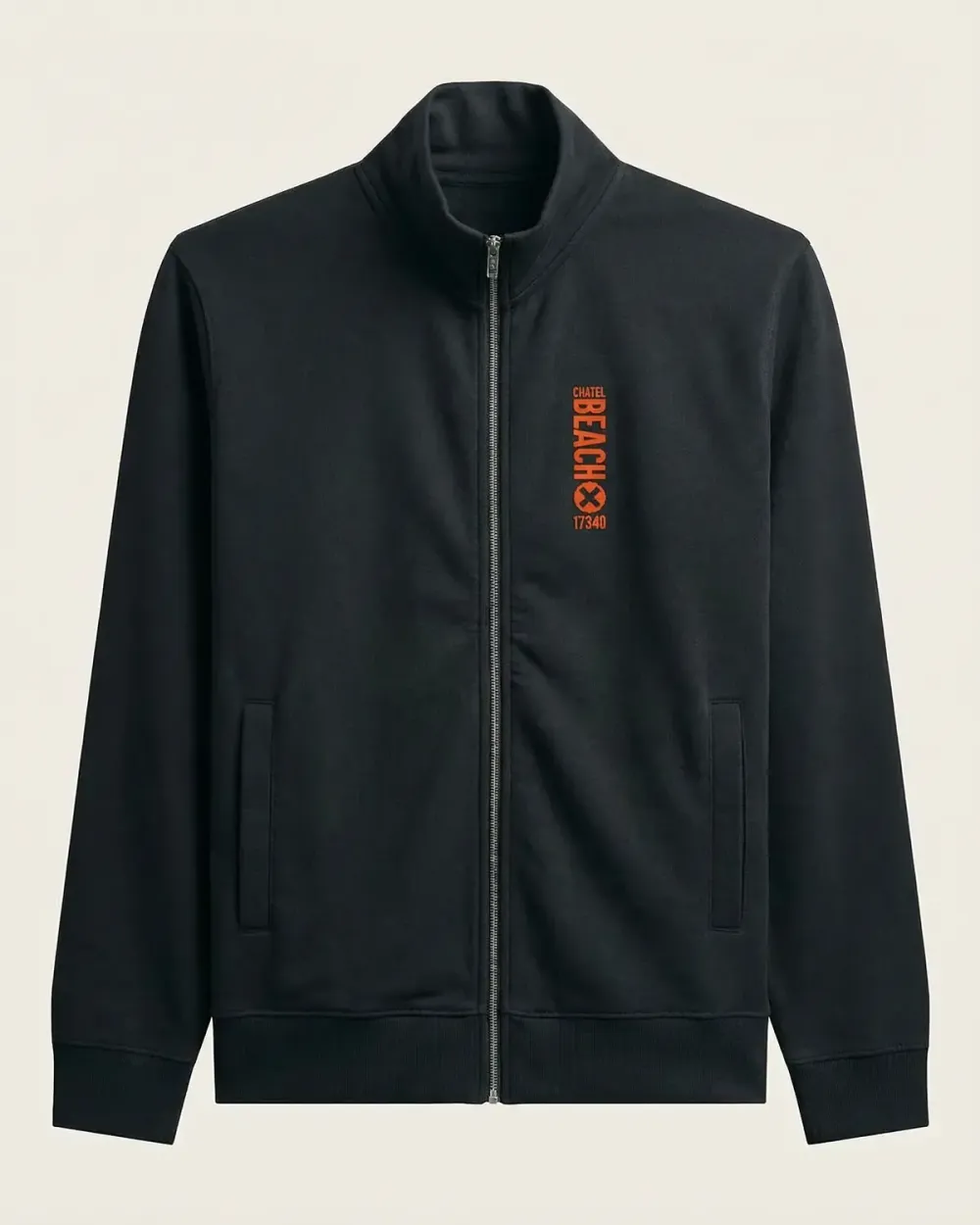 Veste Zippée Col Montant "Vertical" Feutrine