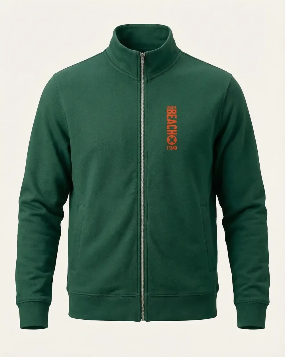 Veste Zippée Col Montant "Vertical" Feutrine