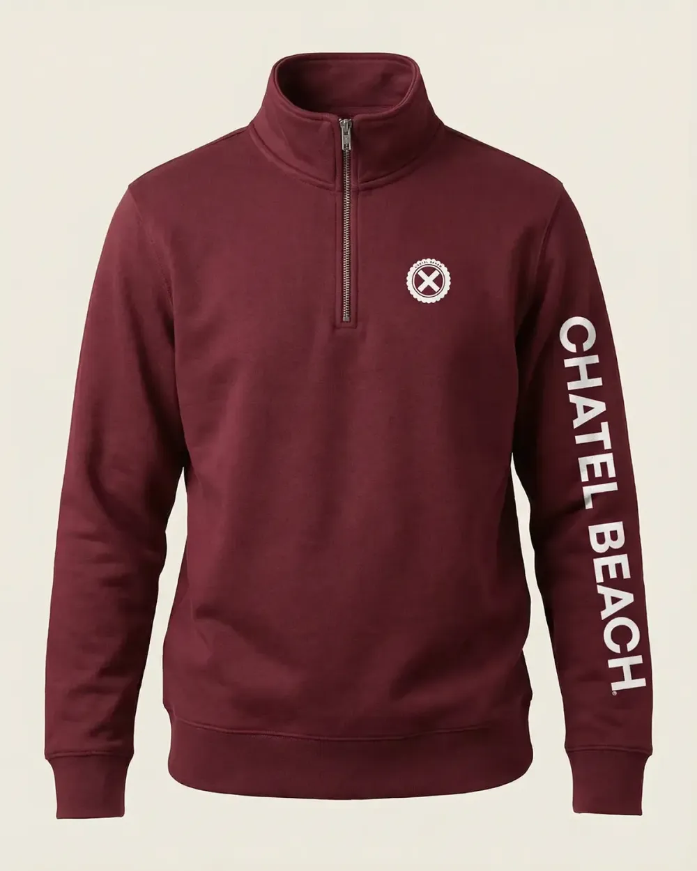 Sweat Col Montant "Signature Blanche" Unisexe