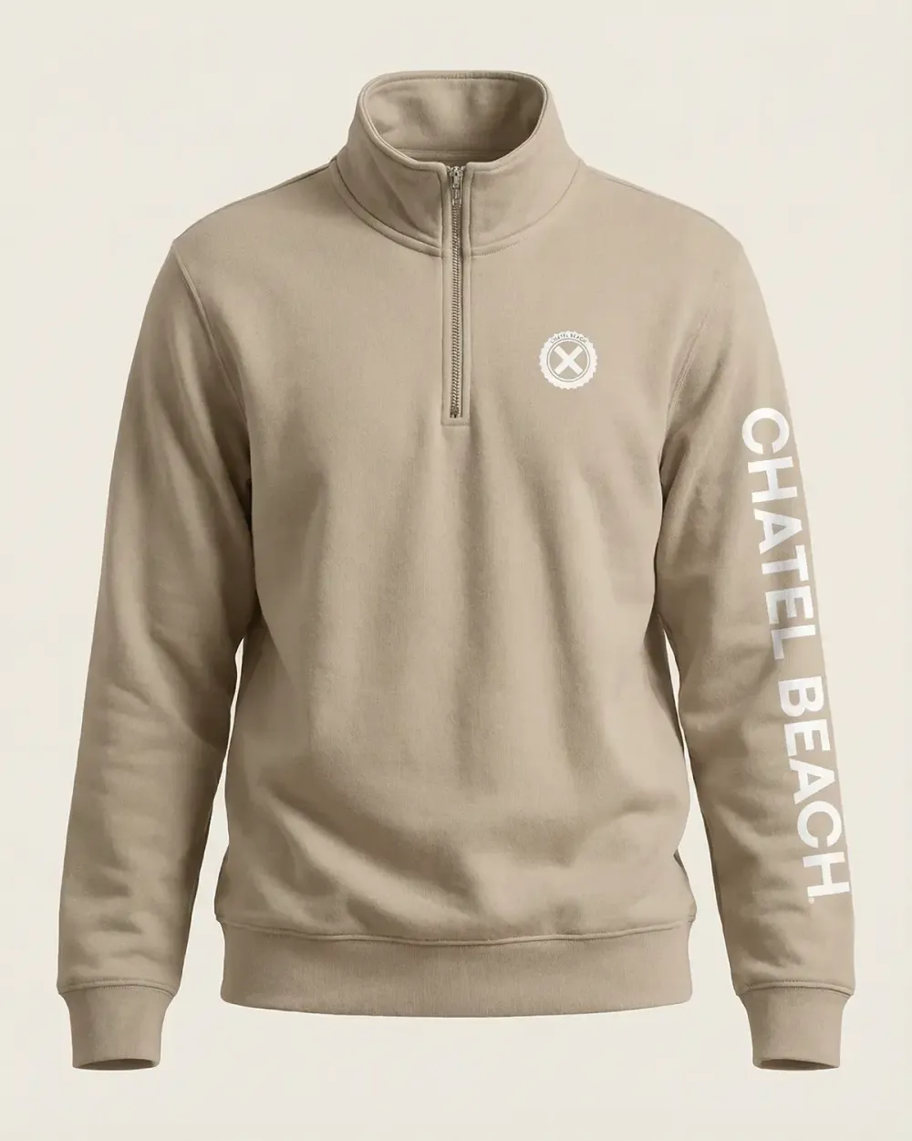 Sweat Col Montant "Signature Blanche" Unisexe