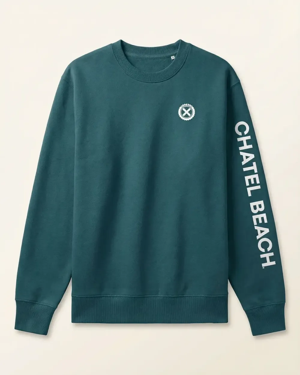 Sweat Col Rond "Signature Blanche"