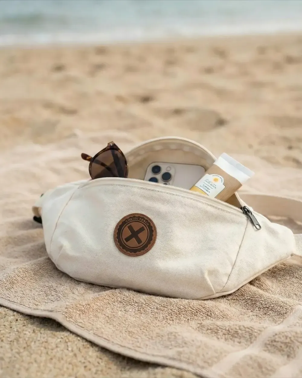 Sac Banane Patch Cuir