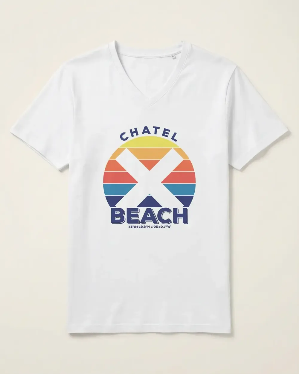 T-Shirt Col V "Sunset"