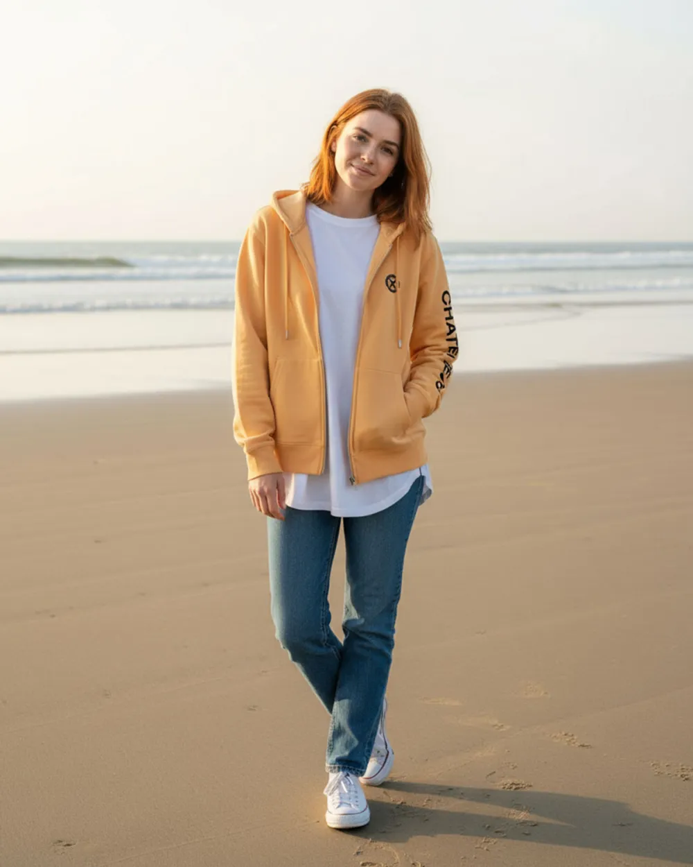 Veste Zippée Signature Noire 2.0 | Chatel Beach