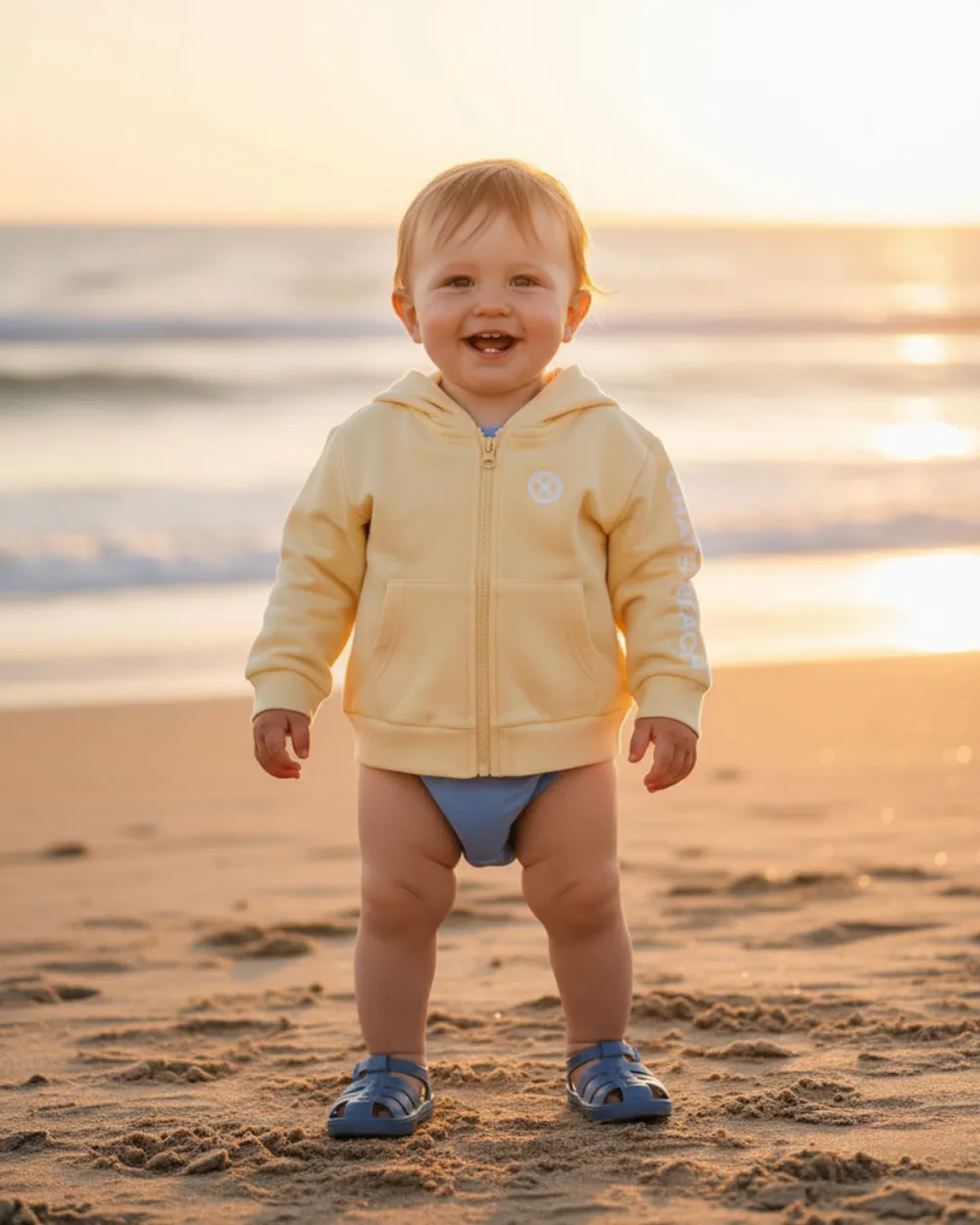 Veste Bébé Zippée "Signature Blanche"