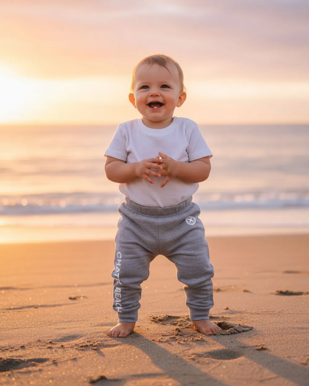 Pantalon Bébé de Jogging "Signature Blanche"