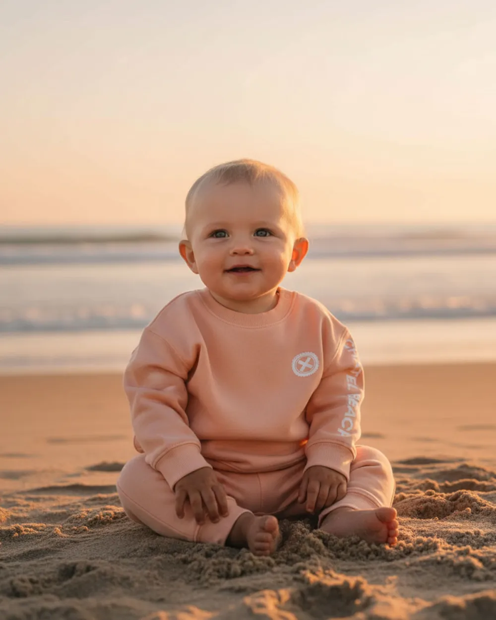 Sweat Bébé Col Rond "Signature Blanche"