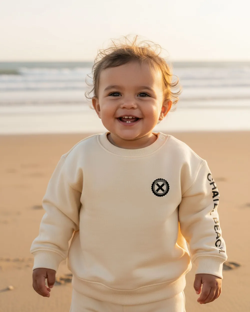 Sweat Bébé Col Rond "Signature Noire"