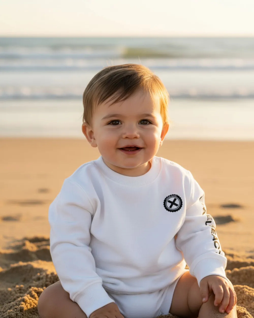 Sweat Bébé Col Rond "Signature Noire"