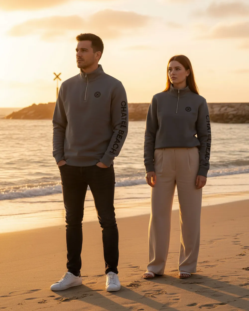 Sweat Col Montant "Signature Noire" Unisexe